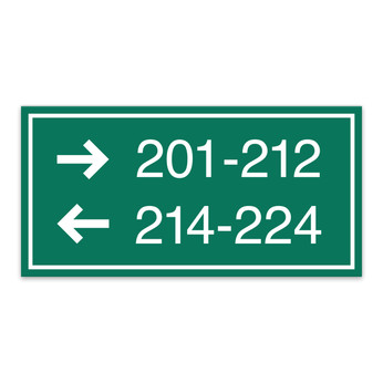 Essential ADA 2-Line Directional Sign with Border - 8" x 4"