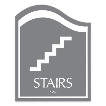 Ocean ADA Braille Stairs Sign - 8" x 10.25"