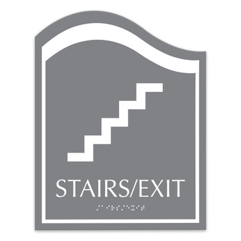 Ocean ADA Braille Stairs/Exit Sign - 8" x 10.25"