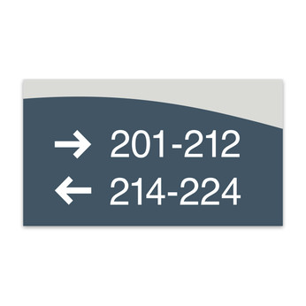 Horizon ADA 2-Line Directional Sign - 8" x 4.5"