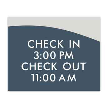 Horizon ADA Check In/Check Out Sign - 7.5" x 6"