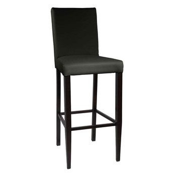 Parson's Back Barstool with Black Vinyl Seat & Back