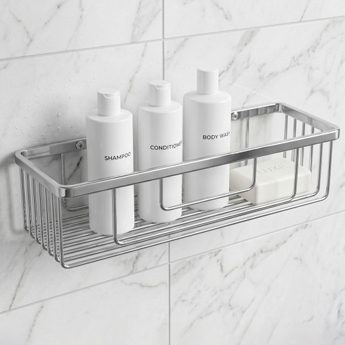 Rectangular Chrome Shower Caddy