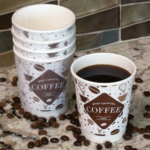 9 oz. Double Wall Insulated Hot Cups & Lids