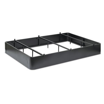 7.5"H Black Metal Bed Base - Queen