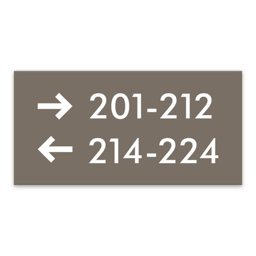 Essential Engraved 2-Line Directional Sign - 8