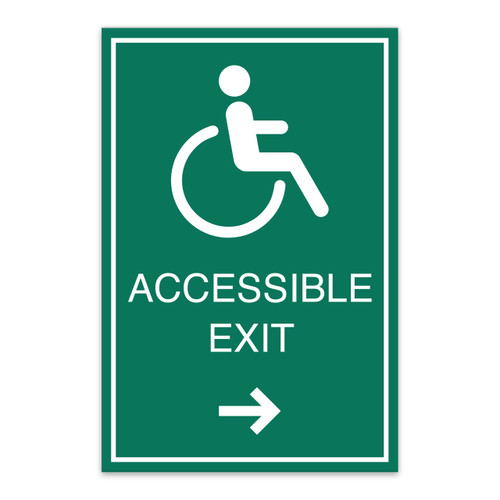 Essential ADA Accessible Directional Sign with Border - 7.5