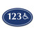 Oval Series 3" x 5" ADA Braille Room Number Signs