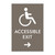 Essential Basic Engraved Wheelchair Accessible Directional Signs