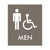 Essential Basic Engraved Men's Restroom Sign With Handicap Symbol