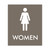 Essential Basic Engraved Women's Restroom Sign - 7.5" W x 9" H