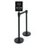 2-Piece Black Stanchion Set