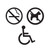 Cafe Bar 6" x 4" ADA Braille Room Number Sign with Symbol