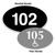 Engraved Plastic Door Number Signs 3" x 5" Oval