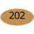Classic 3.25" x 6.5" Oval ADA Braille Room Number Sign