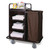 Deluxe Metal Housekeeping Cart With Laminate Panels Compact Size