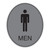 Essential Oval Engraved Men's Restroom with Border - 7.5"W x 9"H