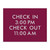 Essential ADA Braille Check In/Check Out Sign - 7.5" x 5.75"