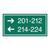 Essential ADA 2-Line Directional Sign with Border - 8" x 4"