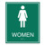 Essential Braille Women's Restroom Sign with Border - 7.5" x 9"