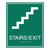 Essential ADA Braille Stairs/Exit Sign with Border - 7.5" x 9"