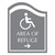 Ocean ADA Accessible Directional Sign - 8" x 10.25"