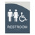 Horizon ADA Unisex + Handicap Restroom Sign - 7.5" x 9.5"
