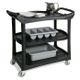 LodgMate 3-Shelf Service Cart - 44"L x 21"W x 37"H