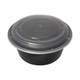 38 oz. Round Plastic "To Go" Container w/ Lid - 150/cs.