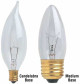 25 Watt Clear Straight Tip Medium Base Chandelier - 25/pk.