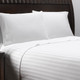 Striped Poly/Cotton White Woven Top Sheets