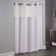 Herringbone Hang-2-It White Shower Curtain w/ Liner - 72" x 77"