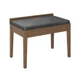Arlington Luggage Bench w/Black Vinyl Seat - 36"W x 22"D x 28"H