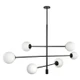 Rise & Shine Sea 6-Light Pendant - 39″ W x 61″ D x 45" - 89″ H