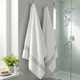 Geneva 30" x 60" White Bath Towel - 2/pk.