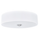 14"W Ceiling Light with White Linen Shade