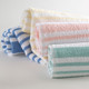 Tropical Stripe Pool Towels Rolled