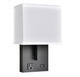 Parallel Single Wall Lamp with 1 Outlet - Matte Black