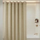 71" x 74" Pre-Hooked "Linen" Polyester Shower Curtain - 12/ctn.