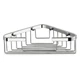 Chrome Corner Shower Caddy with Straight Open Front