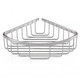 Chrome Corner Shower Caddy with Curved Closed Front