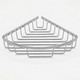 Chrome Corner Shower Caddy with Curved Closed Front