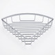 Chrome Corner Shower Caddy with Curved Closed Front