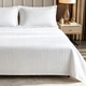 LodgMate Striped Tone-On-Tone Top Sheets & Pillow Shams