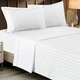 LodgMate Striped Tone-On-Tone Top Sheets & Pillow Shams