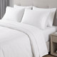 Milano 200 ct. Satin Stripe White Pillowcase - King 20"x42"