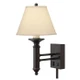 Hammertone Bronze - Single Wall Lamp with 1 Outlet (19"H)
