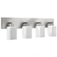 Brushed Steel 4-Light Vanity Fixture - 37"W x 12"H