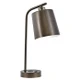 Confident Collection - Bronze Desk Lamp w/ 1 Outlet (21"H)