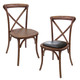 Rustic X-Back Stackable Chairs